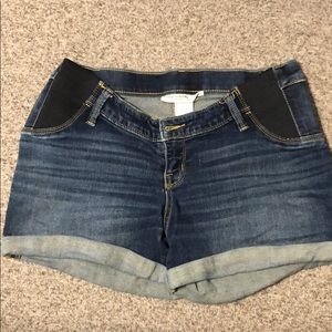 Maternity jean shorts